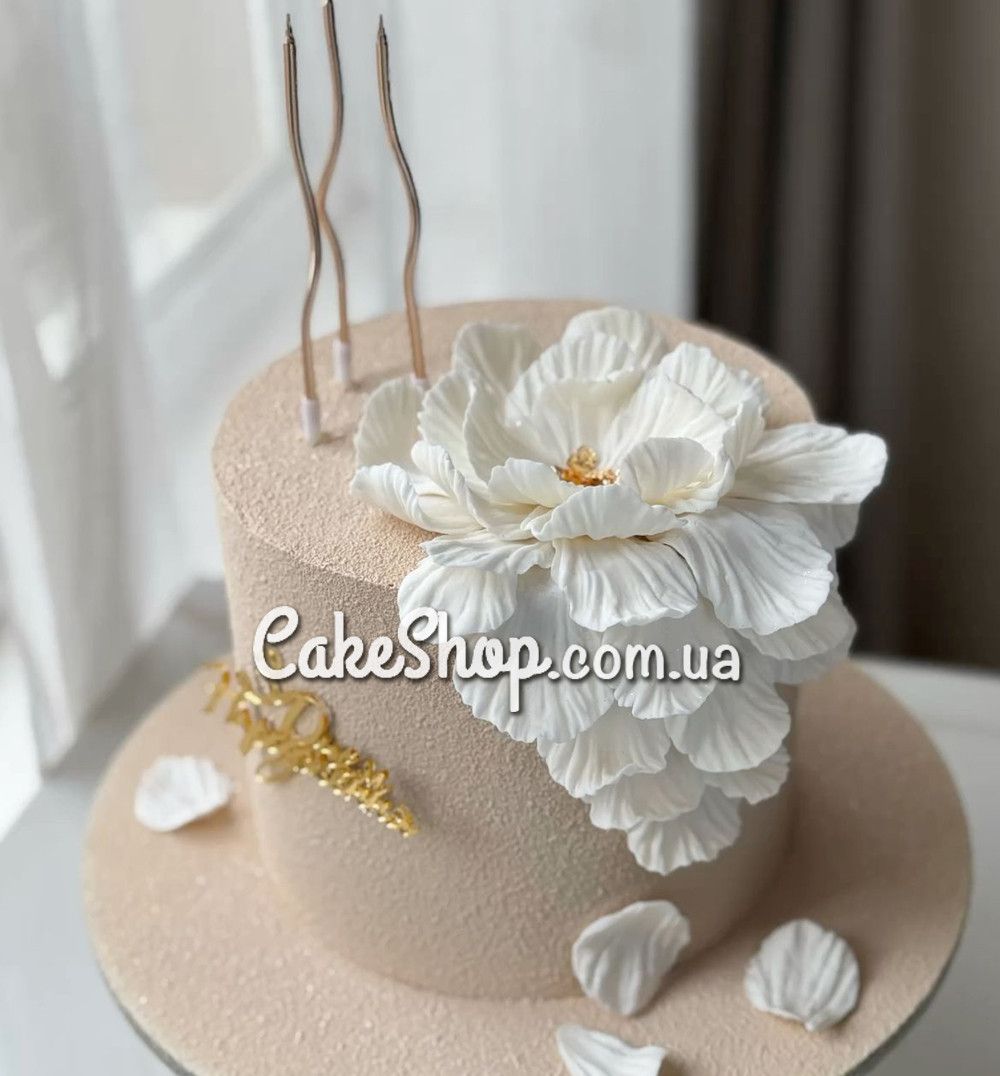 ⋗ Цукрові фігурки Пелюстки білі ТМ Іриска купити в Україні ➛ CakeShop.com.ua, фото