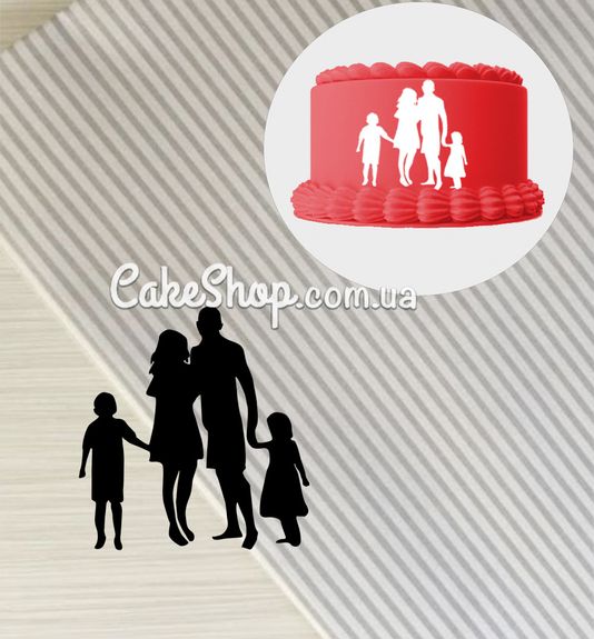 ⋗ Трафарет для торта Сім'я 2 купити в Україні ➛ CakeShop.com.ua, фото