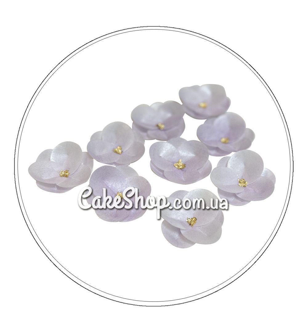 ⋗ Вафельна квітка Троянда (бузкова) 9 шт ТМ Іриска купити в Україні ➛ CakeShop.com.ua, фото