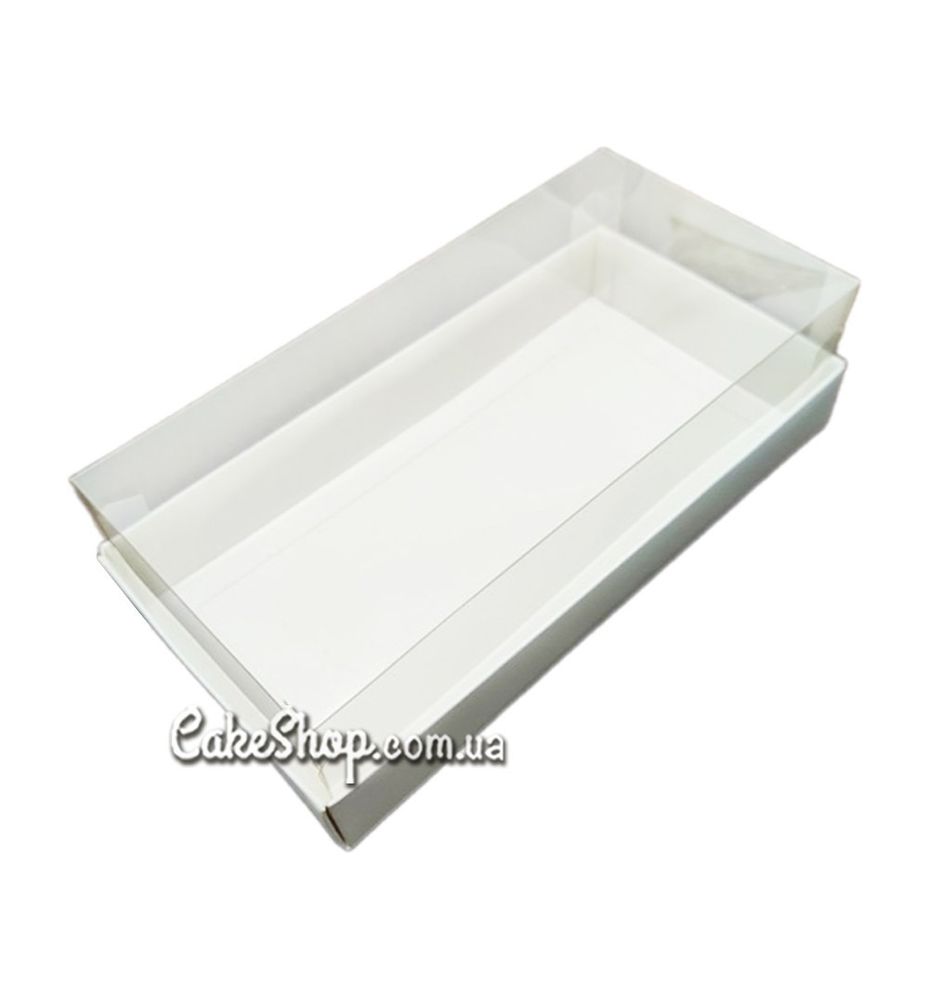 Коробка Акваріум для кексу 20х10х6 см, Біла - фото