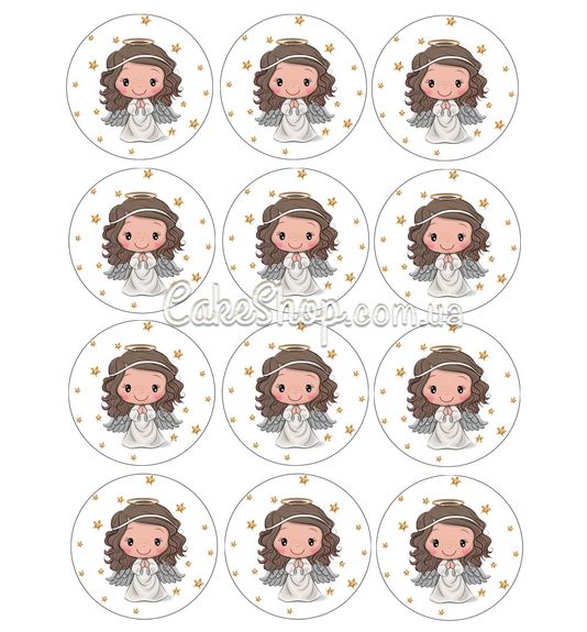 ⋗ Сахарная картинка Ангелочки 17 купить в Украине ➛ CakeShop.com.ua, фото