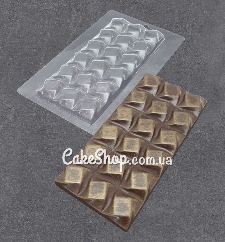 Пластикова форма для шоколаду плитка Обертання - фото