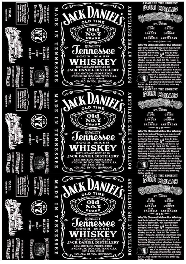 ⋗ Вафельная картинка Виски Jack Daniels 2 купить в Украине ➛ CakeShop.com.ua, фото