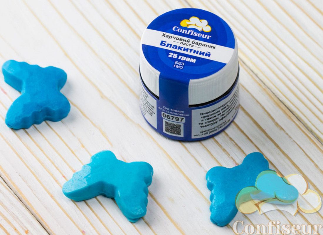 ⋗ Краситель пастообразный Голубой Confiseur купить в Украине ➛ CakeShop.com.ua, фото