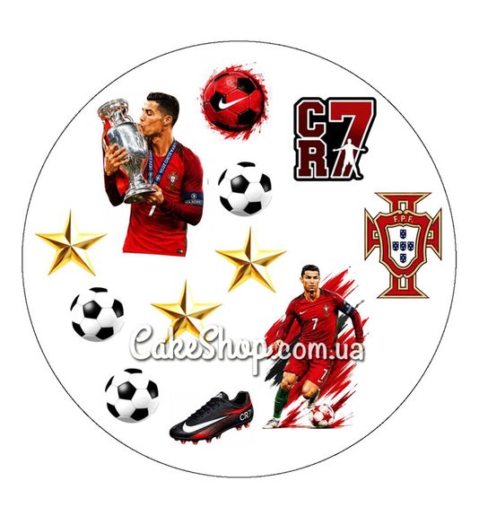 ⋗ Сахарные фигурки топпера MAXI Роналдо/Ronaldo ТМ ДимК купить в Украине ➛ CakeShop.com.ua, фото