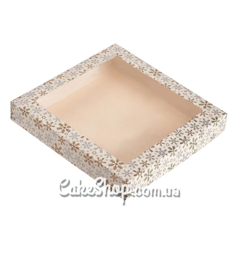 ⋗ Коробка для печива Зима, 20х20х3 см купити в Україні ➛ CakeShop.com.ua, фото