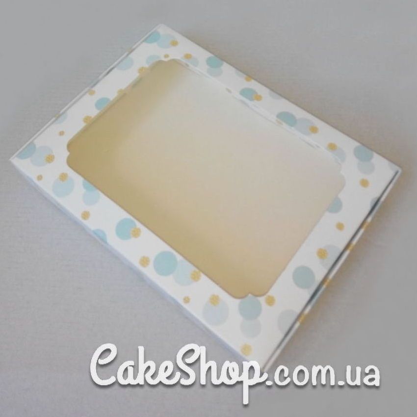 ⋗ Коробка для десертов с рисунком 20*15*3 Голубая купить в Украине ➛ CakeShop.com.ua, фото