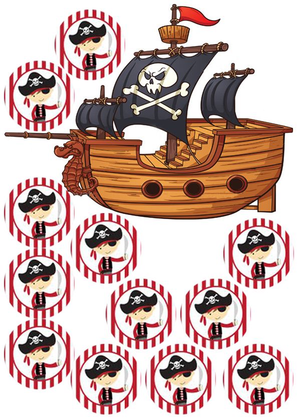 Вафельная картинка Пираты 2 - фото