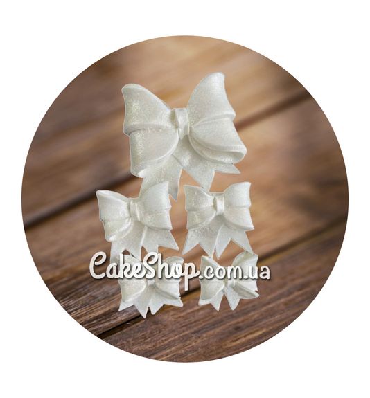 ⋗ Сахарные фигурки Бантики белые ТМ Ириска купить в Украине ➛ CakeShop.com.ua, фото