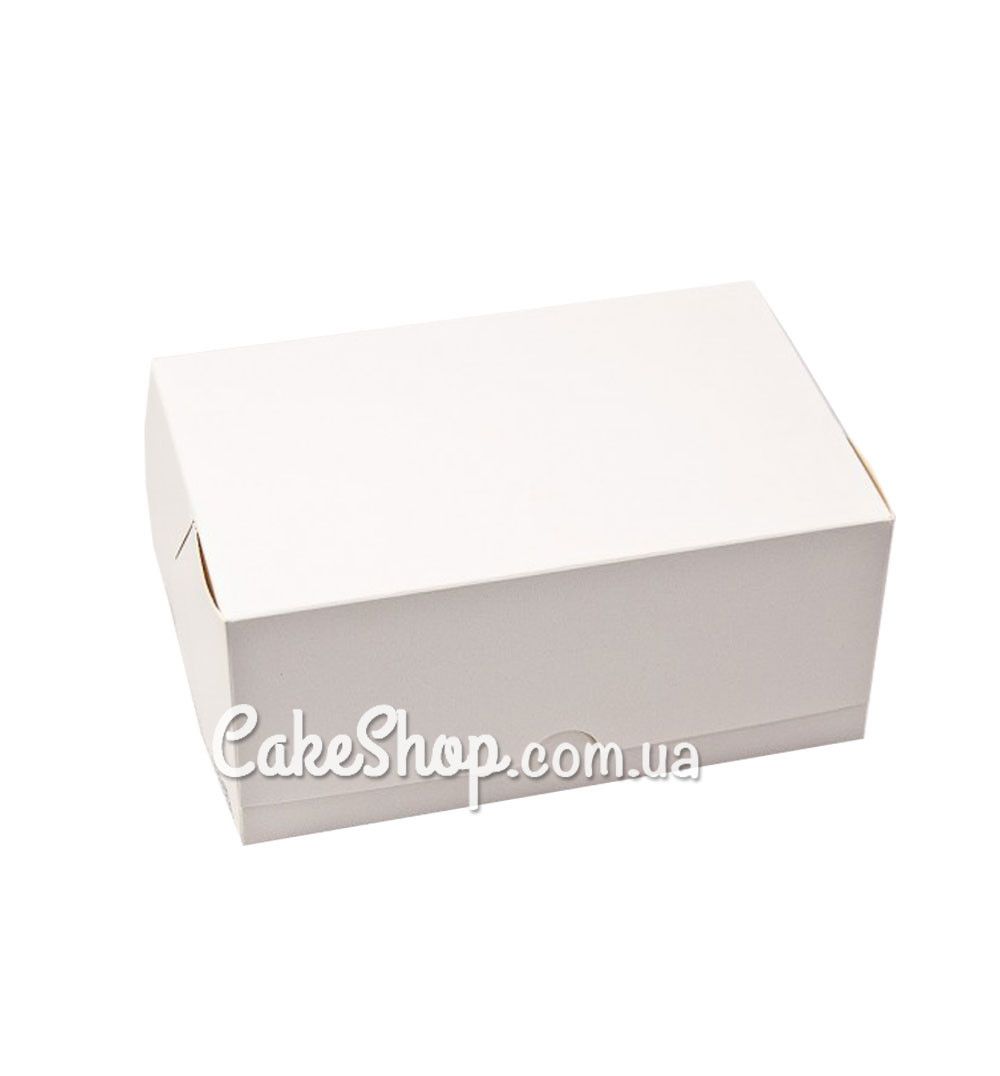 ⋗ Коробка-контейнер для десертов Белая, 21х15х10 см купить в Украине ➛ CakeShop.com.ua, фото
