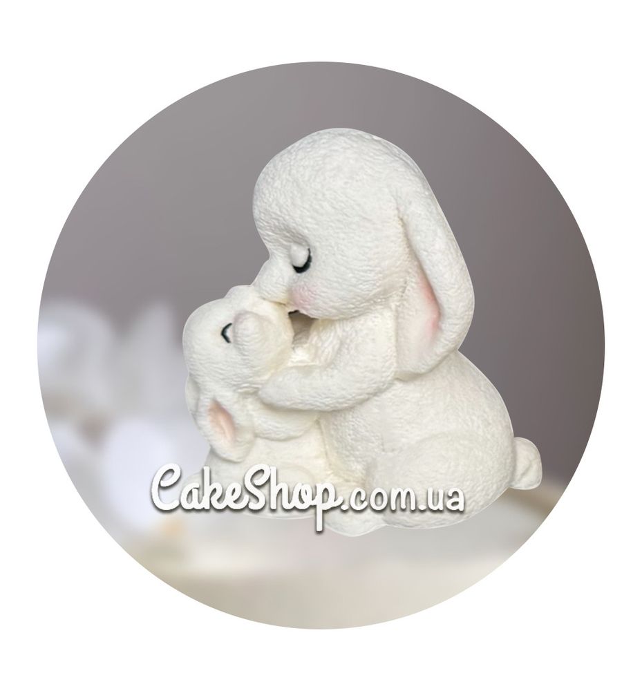 Шоколадна фігурка Зайчик мама 1 Біла ТМ ДімК - фото
