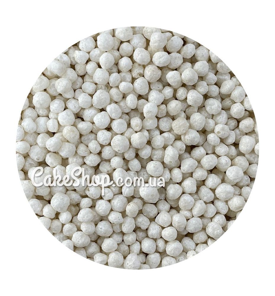 Рис воздушный шарики 4-6 мм белый, 150 г - фото