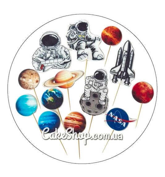 ⋗ Сахарные фигурки топеры MAXI Космос ТМ ДомК купить в Украине ➛ CakeShop.com.ua, фото