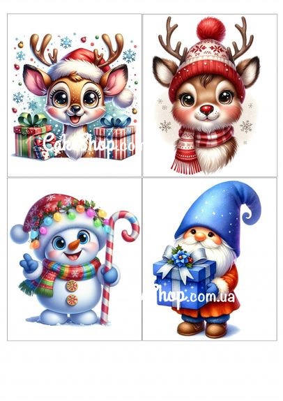 ⋗ Цукрова картинка для печива Новорічна купити в Україні ➛ CakeShop.com.ua, фото