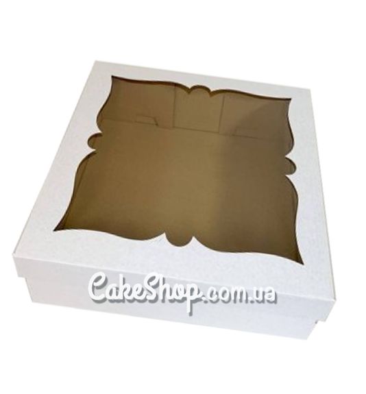 ⋗ Коробка для торта, пирога с окном Белая, 30х30х11 см купить в Украине ➛ CakeShop.com.ua, фото