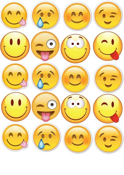 ⋗ Вафельная картинка для капкейков Смайлы купить в Украине ➛ CakeShop.com.ua, фото