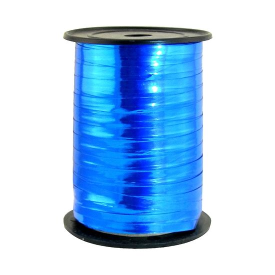 Стрічка пакувальна металізована колір синій - фото