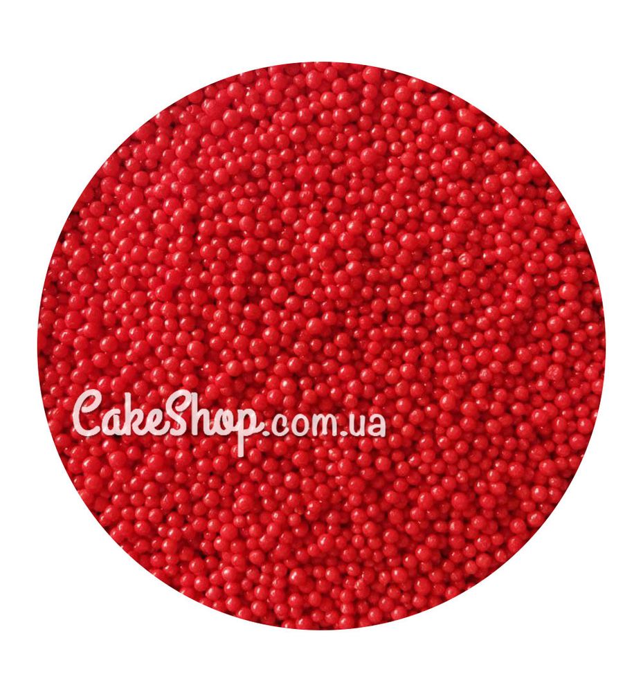 Посипка цукрова кульки Червоні 1 мм, 50 г - фото