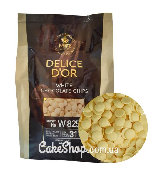 ⋗ Шоколад Delice D`OR білий 31%, 100 г купити в Україні ➛ CakeShop.com.ua, фото