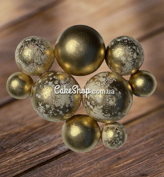 ⋗ Сфера шоколадная IR Золотой мрамор-зеркальное золото купить в Украине ➛ CakeShop.com.ua, фото