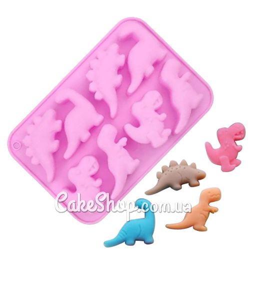 ⋗ Силиконовая форма Динозавры, 8 шт купить в Украине ➛ CakeShop.com.ua, фото