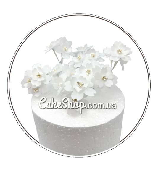 ⋗ Вафельна квітка Анемони білі 15 шт ТМ Сладо купити в Україні ➛ CakeShop.com.ua, фото