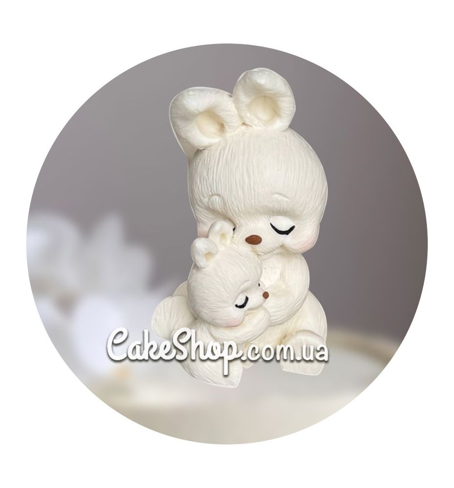 Шоколадная фигурка Зайчик мама 2 Белая ТМ ДомК - фото