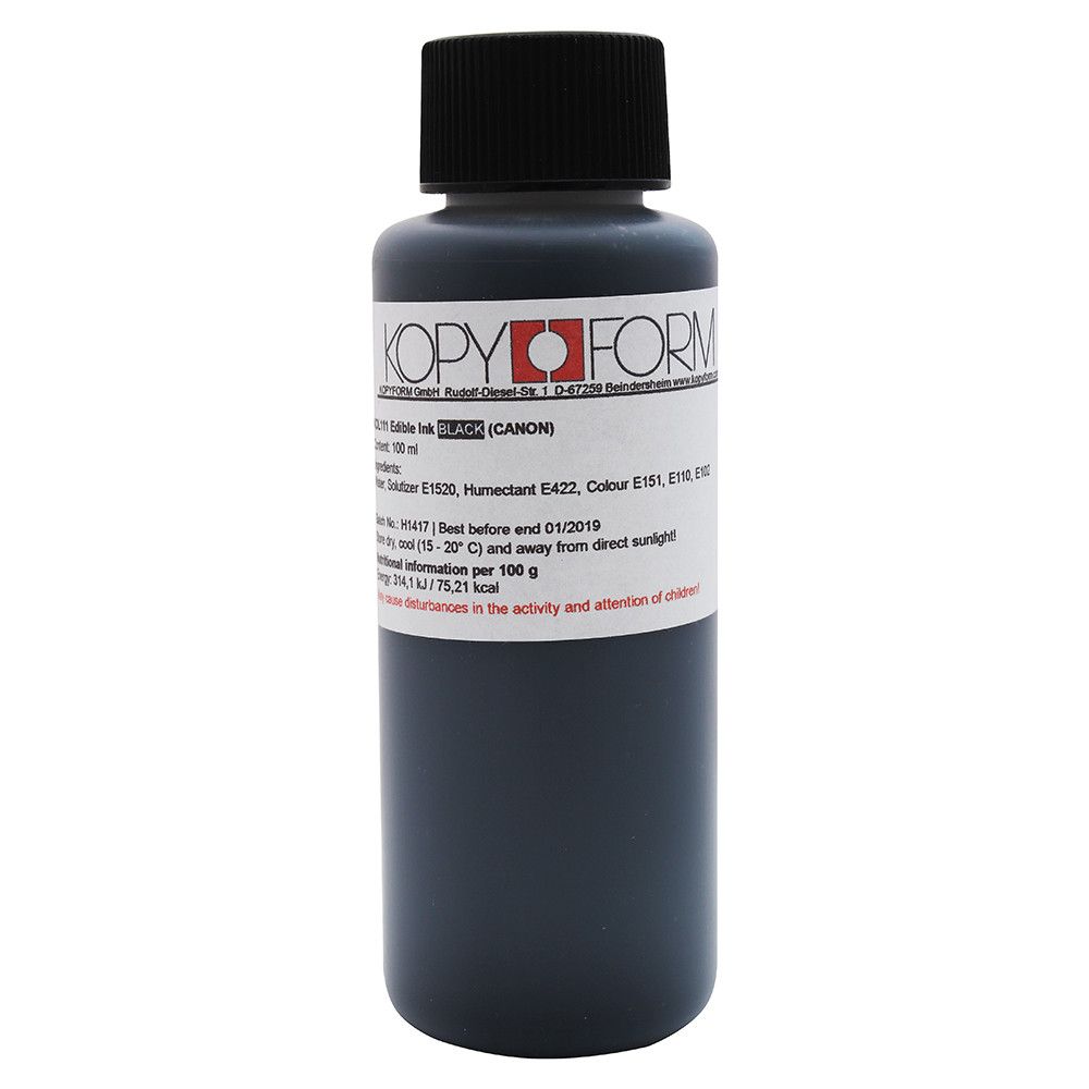 Краска для пищевого принтера Kopyform Black (Черный) -100мл - фото