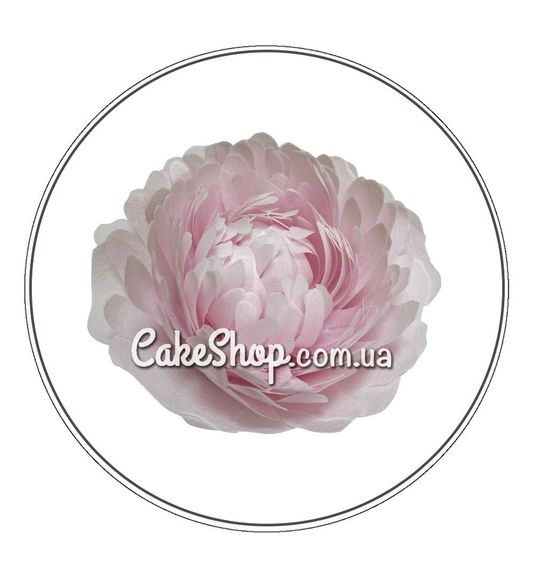 ⋗ Вафельный цветок Пион Розовый большой ТМ ДомК купить в Украине ➛ CakeShop.com.ua, фото