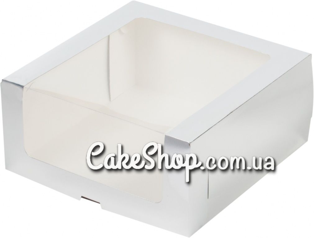 ⋗ Коробка для торта Белая с окошком, 30х30х15 см купить в Украине ➛ CakeShop.com.ua, фото