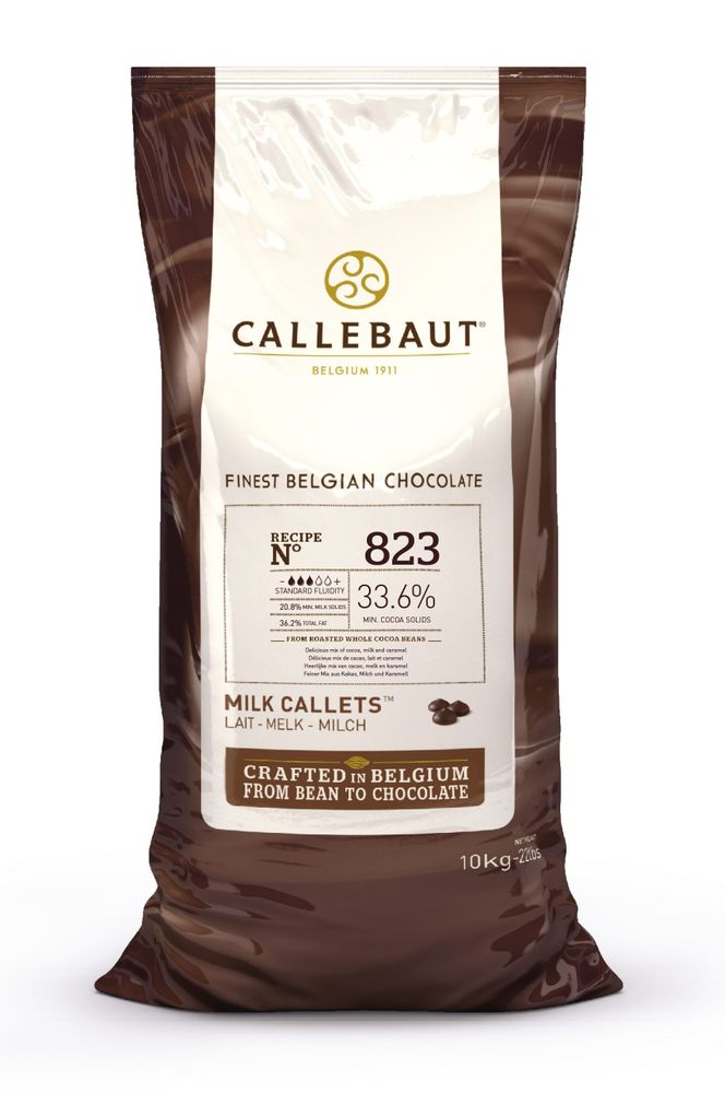 Шоколад бельгійський Callebaut 823 молочний 33,6% в дисках, 10кг - фото