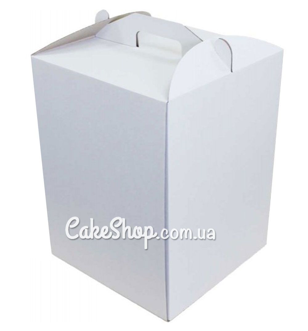 ⋗ Коробка для торта Біла, 30х30х40 см купити в Україні ➛ CakeShop.com.ua, фото