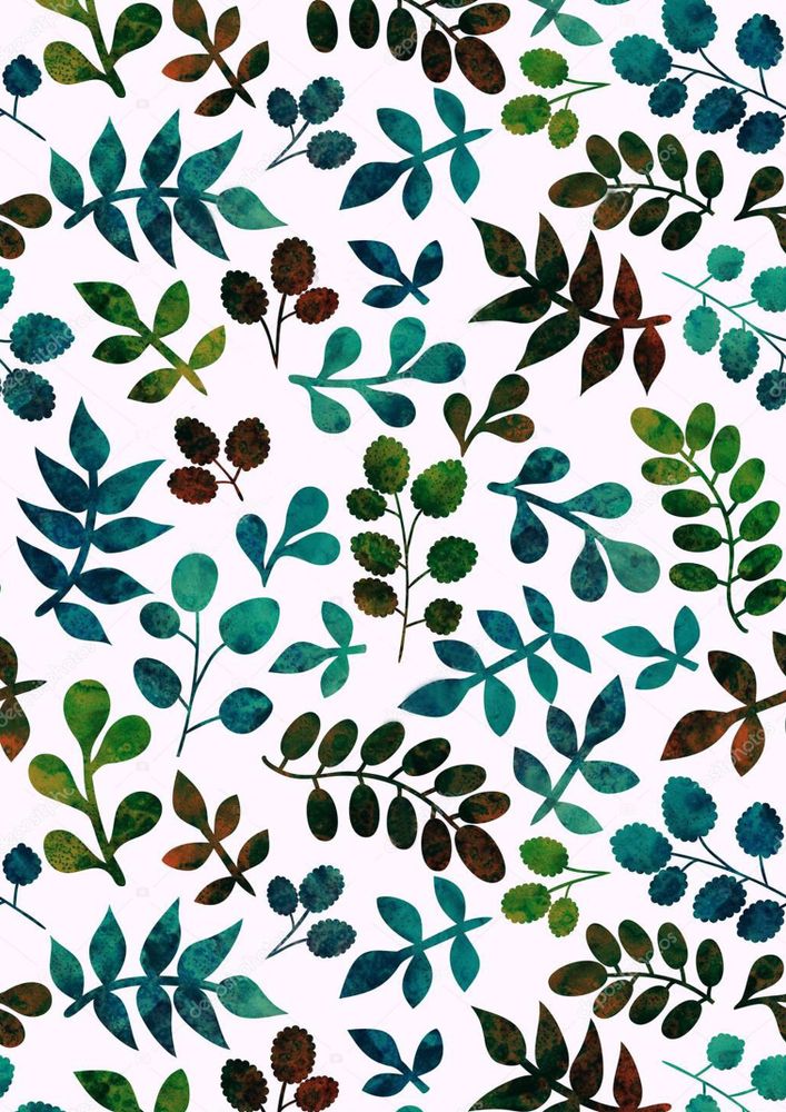 Вафельная картинка Принт листья - фото