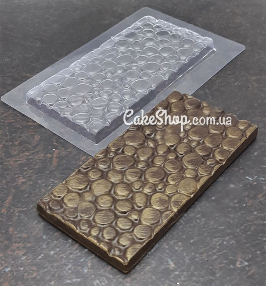 Пластикова форма для шоколаду плитка Бульбашки - фото