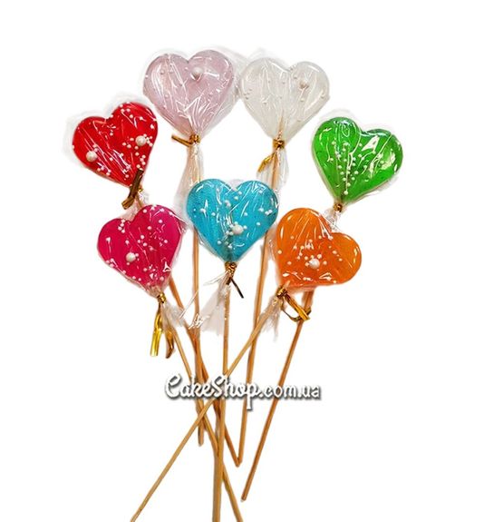 ⋗ Льодяники з ізомальту Сердечка, 1 штука купити в Україні ➛ CakeShop.com.ua, фото