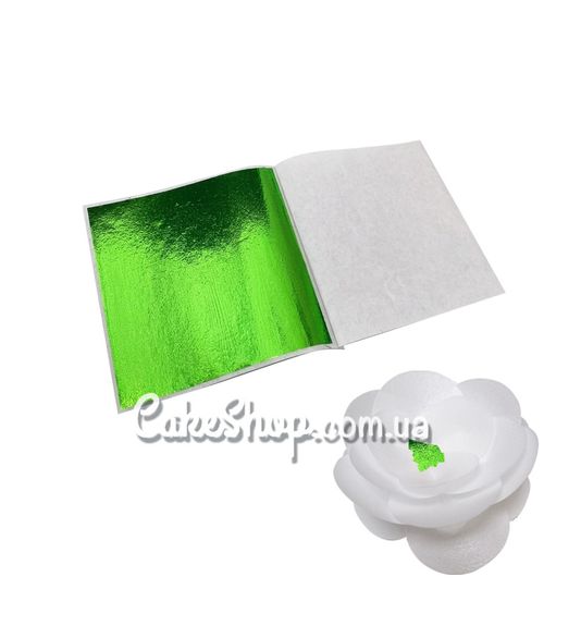 ⋗ Поталь зеленая 80х85 мм, 5 листов купить в Украине ➛ CakeShop.com.ua, фото