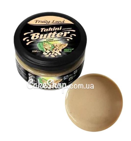 ⋗ Паста Тахіні (кунжутна) 100%  FruitLand, 100 г купити в Україні ➛ CakeShop.com.ua, фото