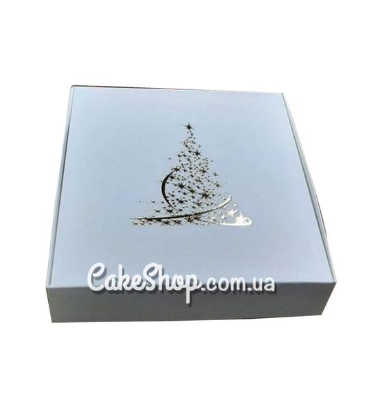 ⋗ Коробка для пряников Елка с золотым тиснением, 20х20х5 см купить в Украине ➛ CakeShop.com.ua, фото