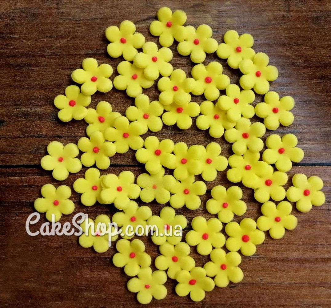 ⋗ Сахарные фигурки Яблоневый цвет желтый купить в Украине ➛ CakeShop.com.ua, фото