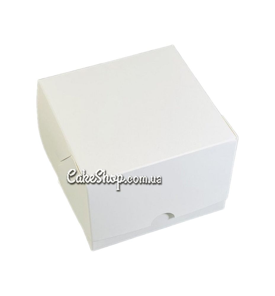 Коробка 11х11х8 см для бенто-тортів та інших десертів, Біла - фото