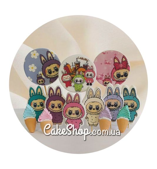 ⋗ Сахарные фигурки Лабубу 1 (мороженое) ТМ KD купить в Украине ➛ CakeShop.com.ua, фото