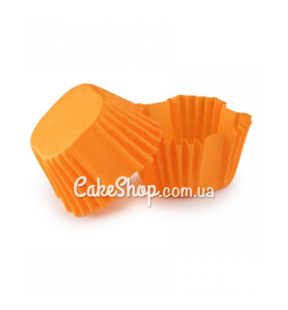 Бумажные формы для конфет и десертов 2,7х2,2 оранжевые 50 шт. - фото
