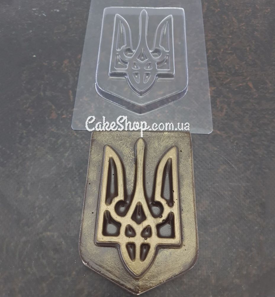 Пластиковая форма для шоколада Герб Украины - фото