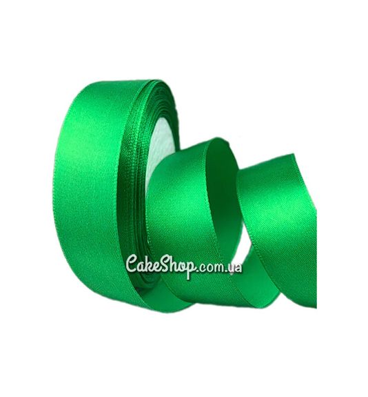 ⋗ Стрічка атласна Зелена 25 мм купити в Україні ➛ CakeShop.com.ua, фото