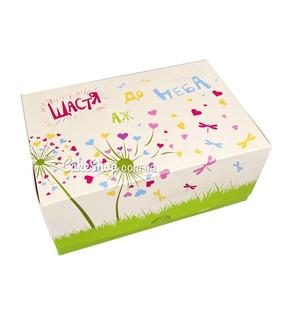 ⋗ Коробка-контейнер для десертів Ніжність, 18х12х8 см купити в Україні ➛ CakeShop.com.ua, фото