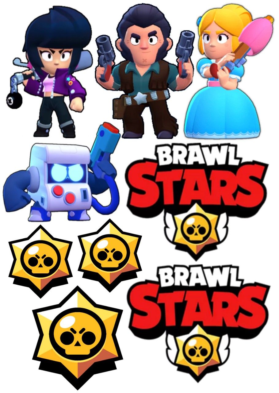 Вафельная картинка герои Brawl Stars 4