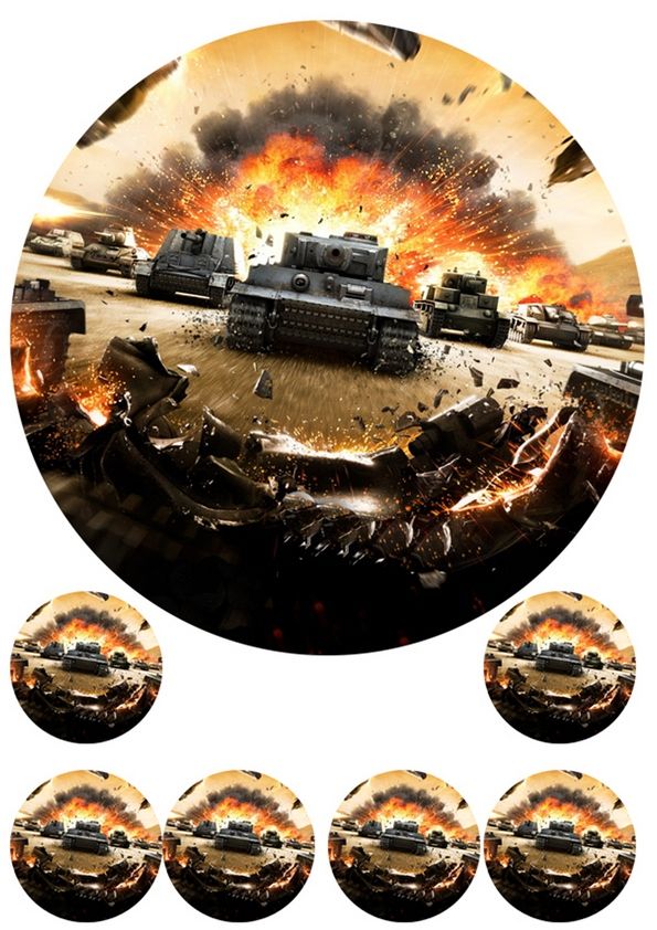 ⋗ Вафельная картинка World of tanks 4 купить в Украине ➛ CakeShop.com.ua, фото