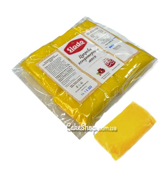 ⋗ Мастика кондитерська Slado Жовта, 100 г купити в Україні ➛ CakeShop.com.ua, фото