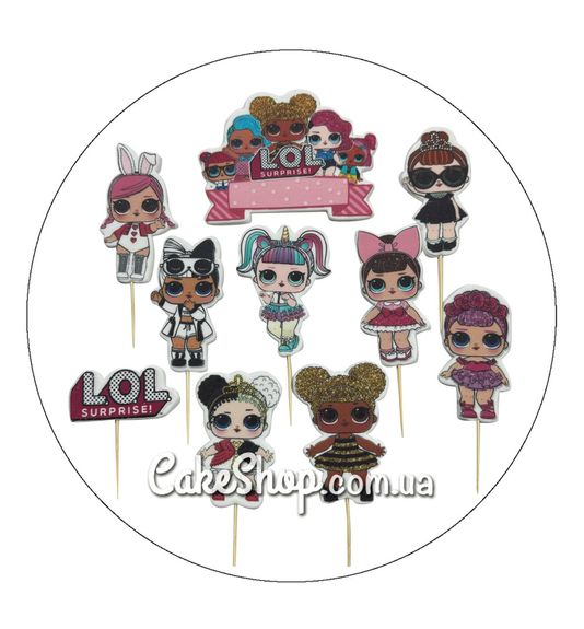 ⋗ Сахарные фигурки топеры MAXI Лол ТМ ДомК купить в Украине ➛ CakeShop.com.ua, фото