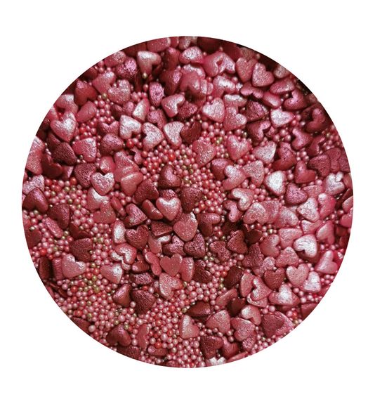 ⋗ Посыпка сахарная Перламутровый микс сердца #5, 50г купить в Украине ➛ CakeShop.com.ua, фото